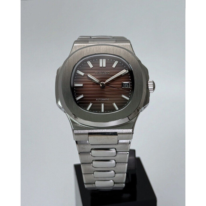 Custom Seiko Mod • Brown Vignette Nautilus • 40mm